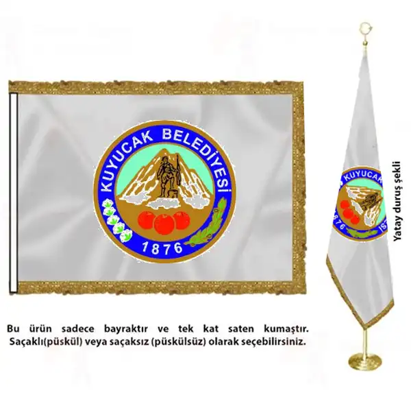 Kuyucak Belediyesi Saten Kumaş Makam Bayrağı