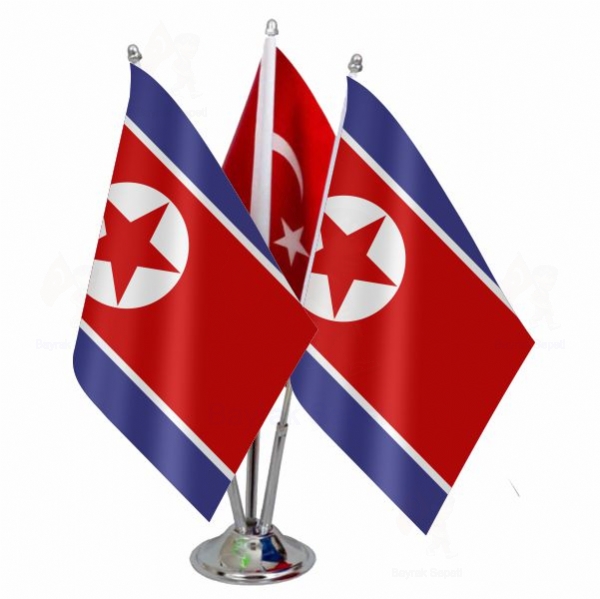 Kuzey Kore 3 L Masa Bayraklar