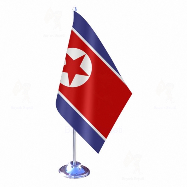Kuzey Kore Tekli Masa Bayraklar