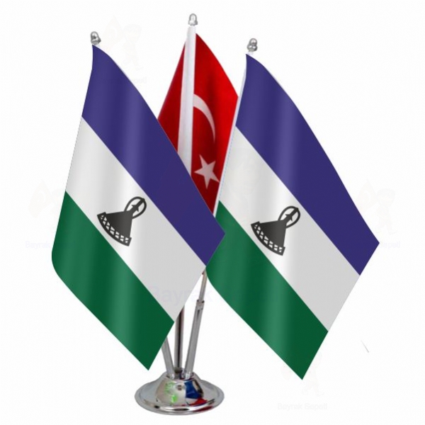 Lesotho 3 L Masa Bayraklar