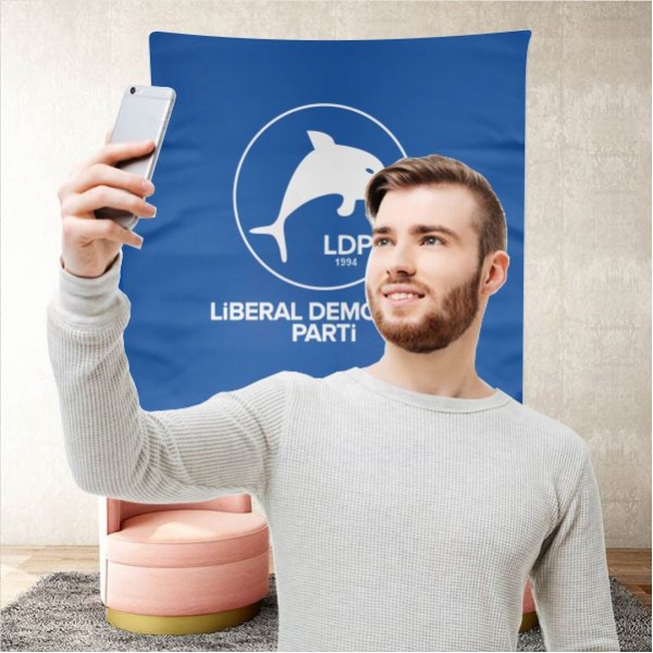 Liberal Demokrat Parti Mavi Arka Plan Duvar Manzara Resimleri retimi