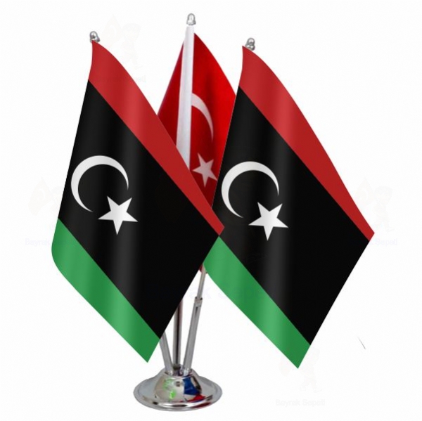 Libya 3 L Masa Bayraklar