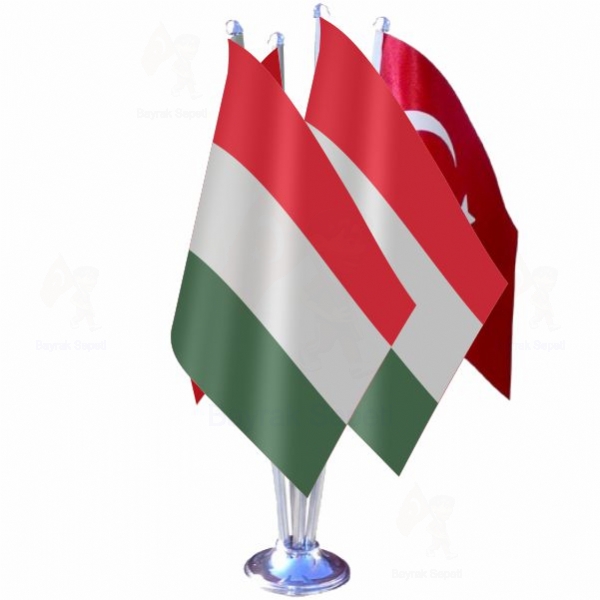 Macaristan 4 L Masa Bayraklar