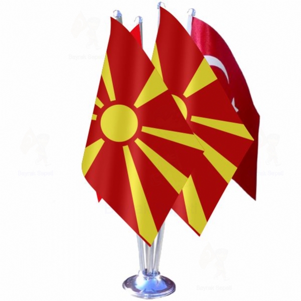 Makedonya 4 L Masa Bayraklar