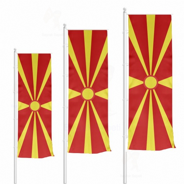 Makedonya Dikey Gnder Bayrak Toptan