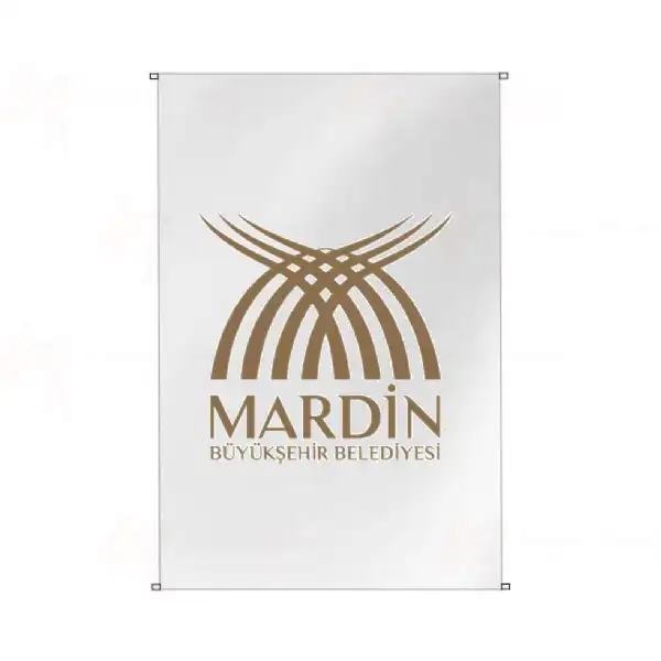 Mardin Bykehir Belediyesi Bina Cephesi Bayraklar