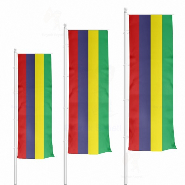 Mauritius Dikey Gnder Bayrak Ebatlar
