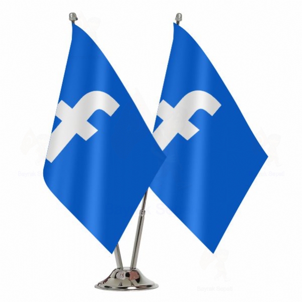 Mavi Facebook 2 li Masa Bayra