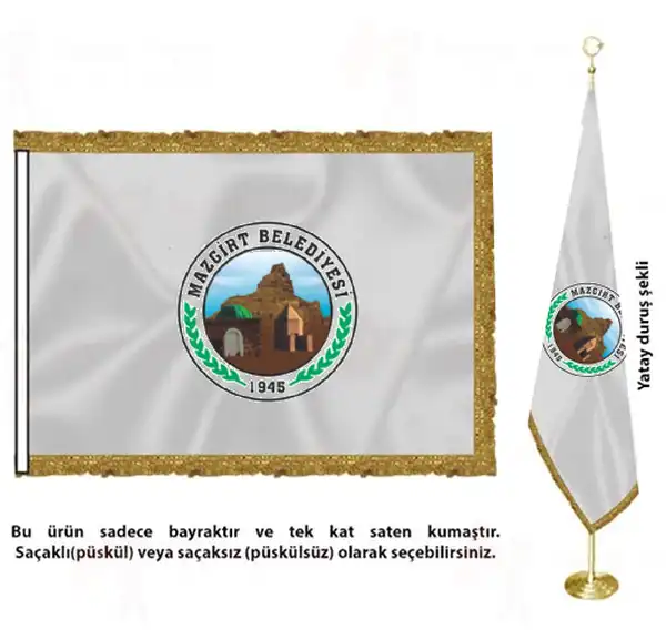 Mazgirt Belediyesi Saten Kumaş Makam Bayrağı