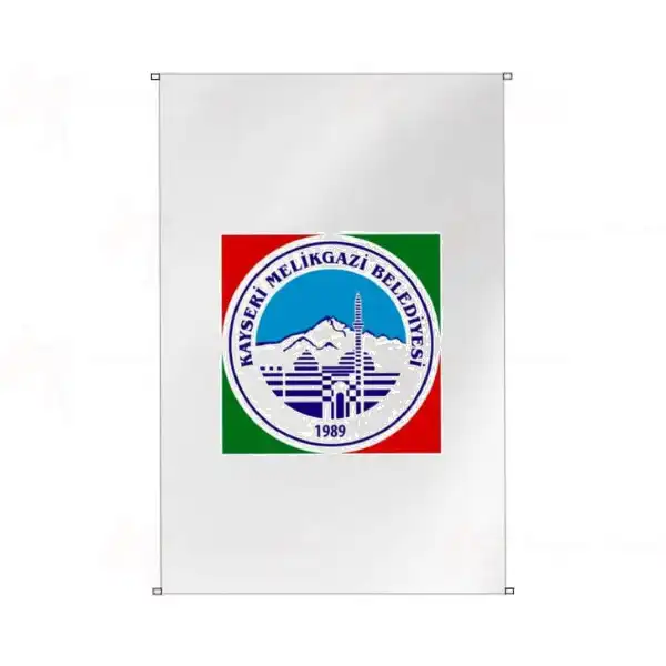 Melikgazi Belediyesi Bina Cephesi Bayraklar