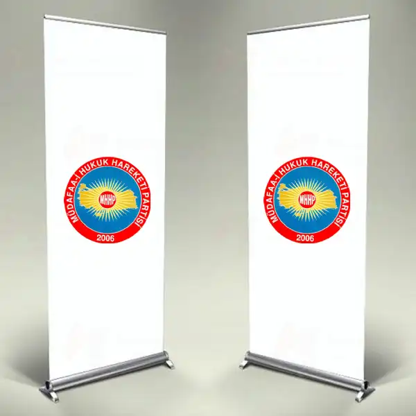 Mdafaa i Hukuk Hareketi Partisi Roll Up ve Banner