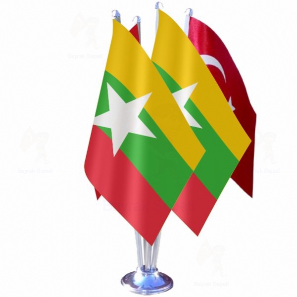Myanmar 4 L Masa Bayraklar