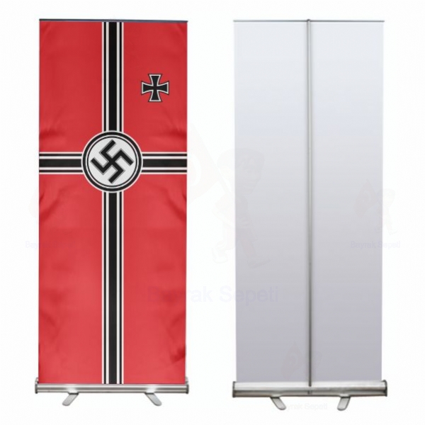Nazi Almanyas Harp Roll Up ve Banner