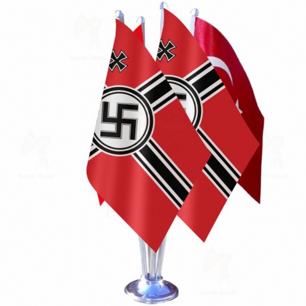 Nazi Almanyas Sava 4 L Masa Bayraklar