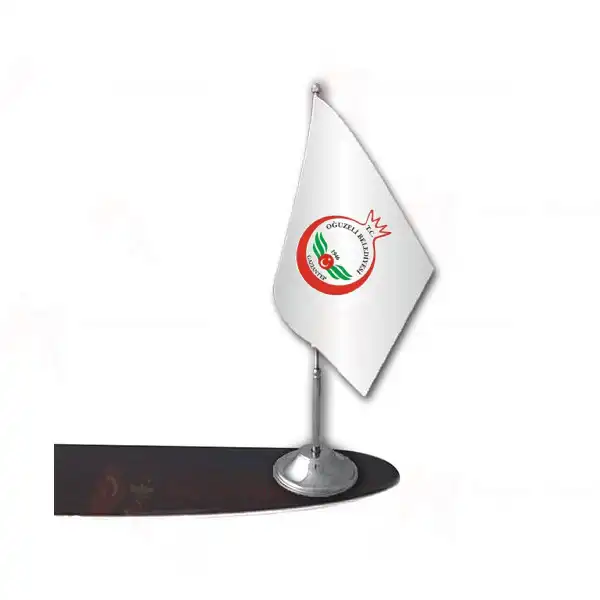 Ouzeli Belediyesi Tekli Masa Bayraklar