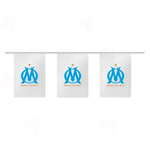 Olympique Marseille İpe Dizili Süsleme Bayrakları