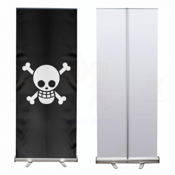 One Piece Jolly Roger Roll Up ve BannerTasarm