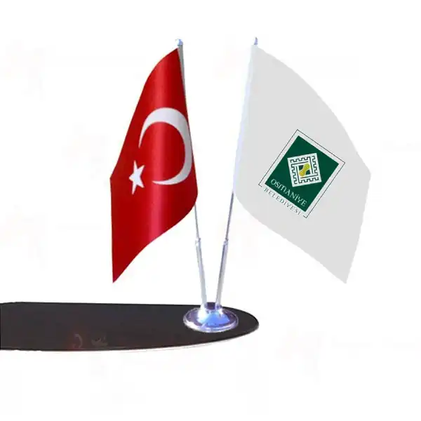 Osmaniye Belediyesi 2 Li Masa Bayraklar