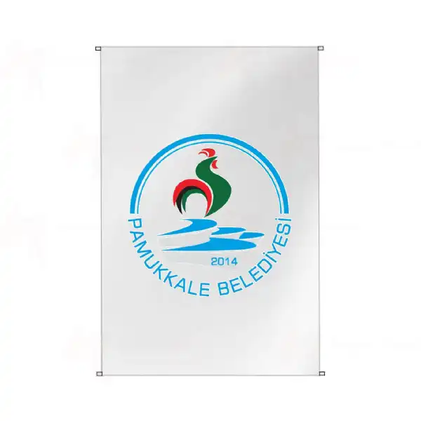 Pamukkale Belediyesi Bina Cephesi Bayrakları