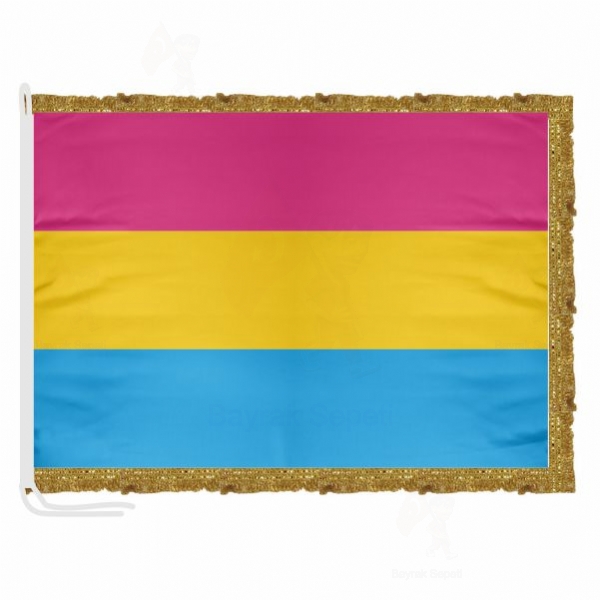 Pansexuality Pride Saten Kuma Makam Bayra