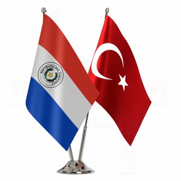 Paraguay 2 Li Masa Bayraklar