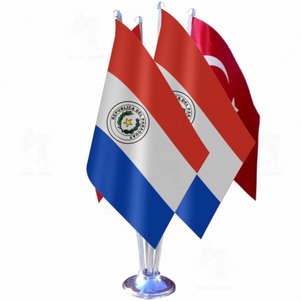 Paraguay 4 L Masa Bayraklar