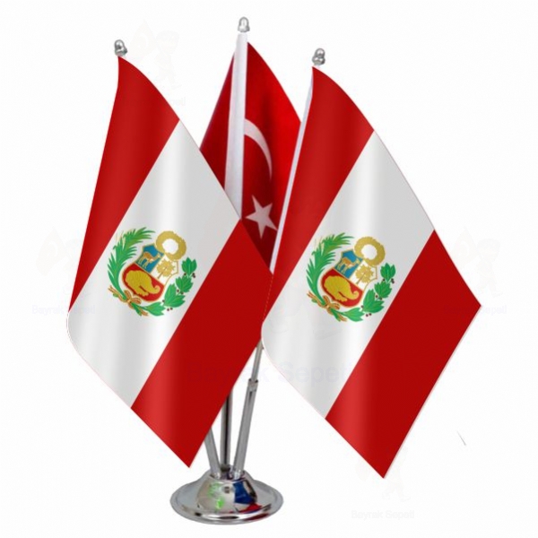 Peru 3 L Masa Bayraklar
