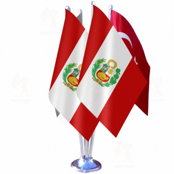 Peru 4 L Masa Bayraklar
