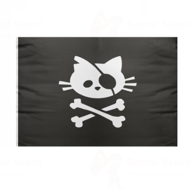 Pirate Cat Skull Devlet Bayraklar