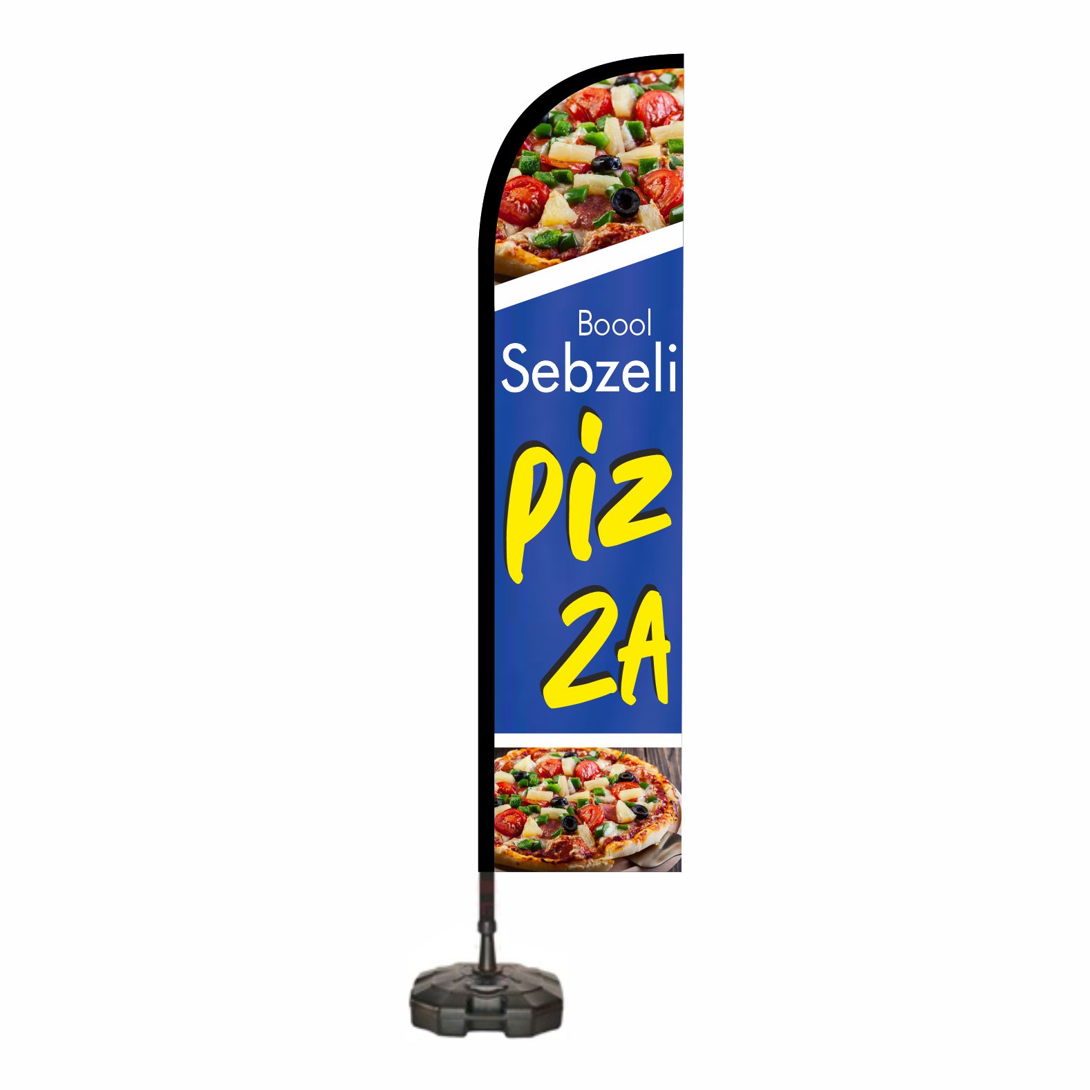 Pizza Reklam Bayra retimi ve Sat