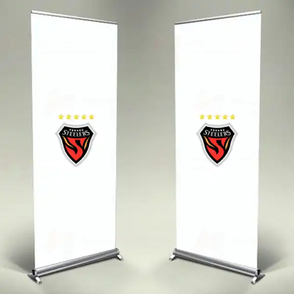 Pohang Steelers Roll Up ve Banner