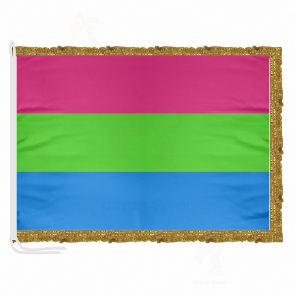 Polysexuality Pride Saten Kuma Makam Bayra