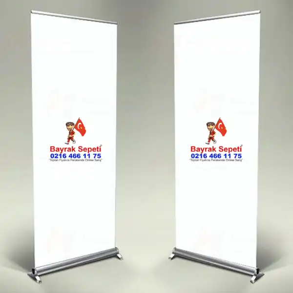 Rot Weib Stiepel Roll Up ve Banner