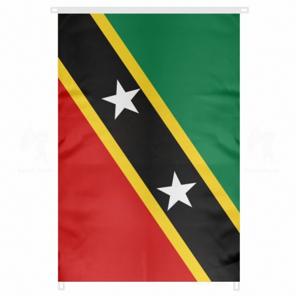 Saint Kitts ve Nevis Bina Cephesi Bayrak Grselleri