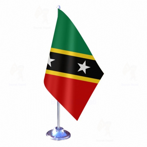 Saint Kitts ve Nevis Tekli Masa Bayraklar Resmi
