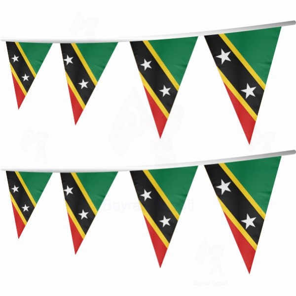 Saint Kitts ve Nevis pe Dizili gen Bayraklar malatlar