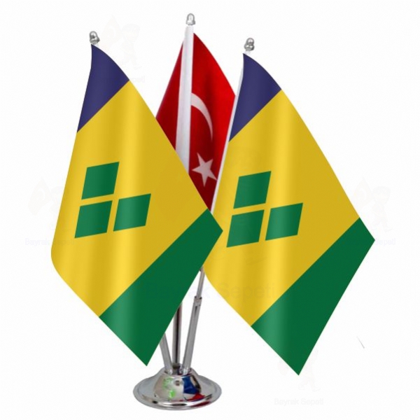 Saint Vincent ve Grenadinler 3 L Masa Bayraklar Ebat