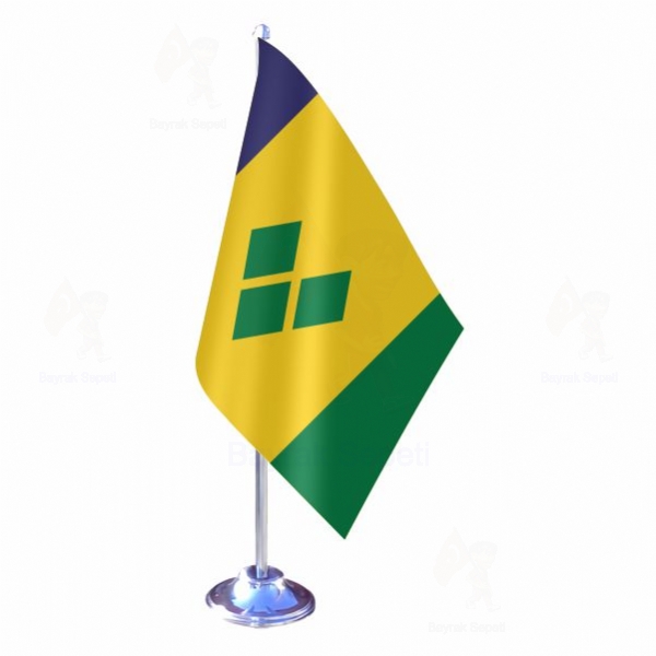 Saint Vincent ve Grenadinler Tekli Masa Bayraklar Resmi