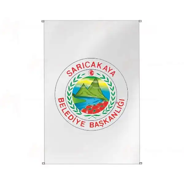 Sarcakaya Belediyesi Bina Cephesi Bayraklar