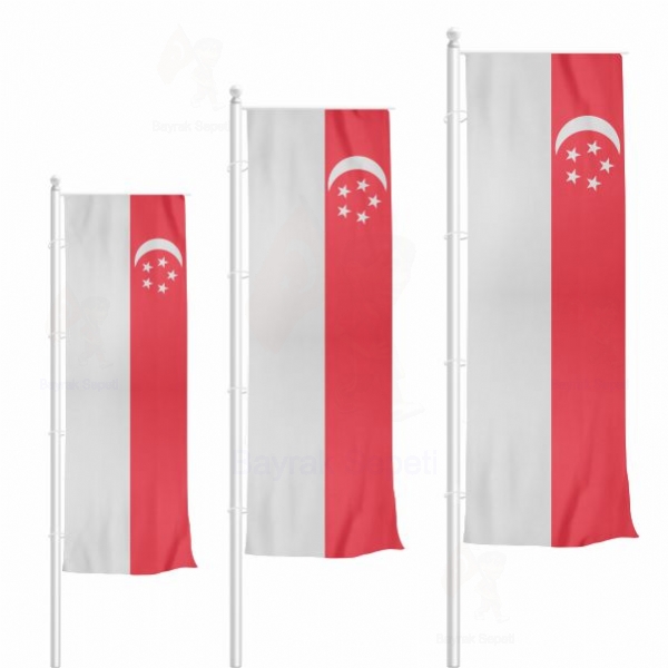 Singapur Dikey Gnder Bayraklar