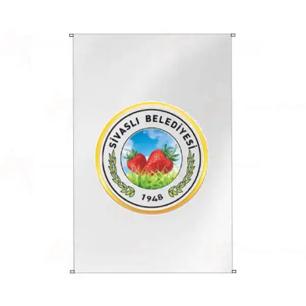 Sivasl Belediyesi Bina Cephesi Bayrak Resmi