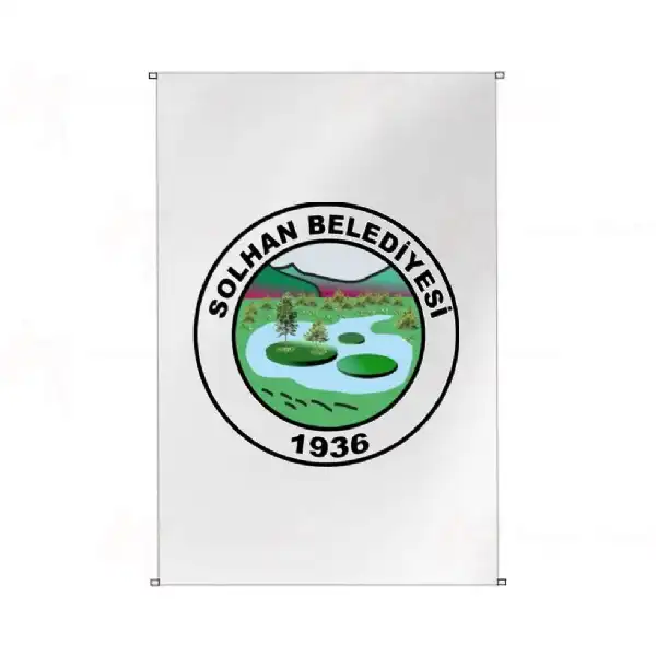 Solhan Belediyesi Bina Cephesi Bayrakları