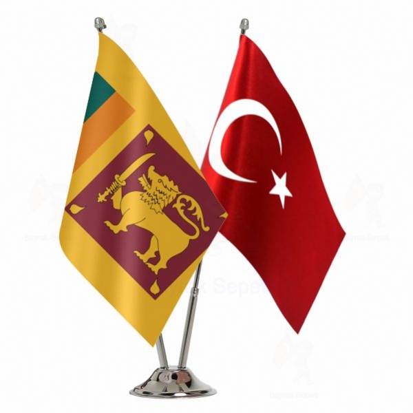 Sri Lanka 2 Li Masa Bayraklar imalat