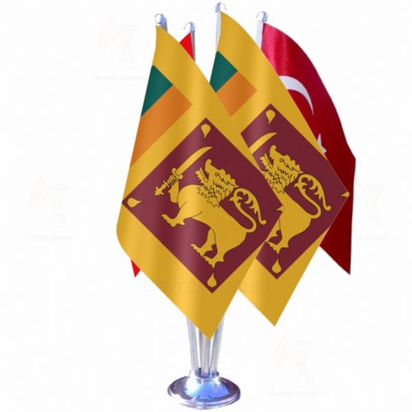 Sri Lanka 4 L Masa Bayraklar Resmi