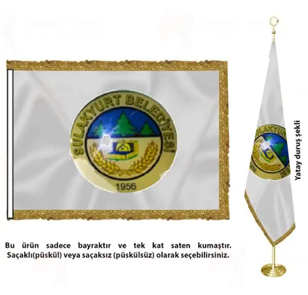 Sulakyurt Belediyesi Saten Kumaş Makam Bayrağı