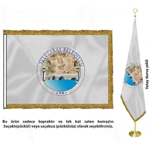 Sulusaray Belediyesi Saten Kuma Makam Bayra Satn Al