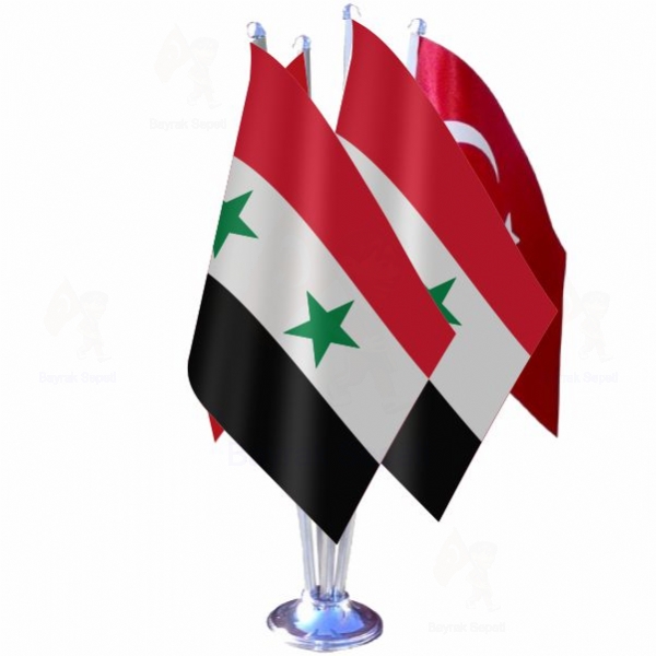 Suriye 4 L Masa Bayraklar reticileri
