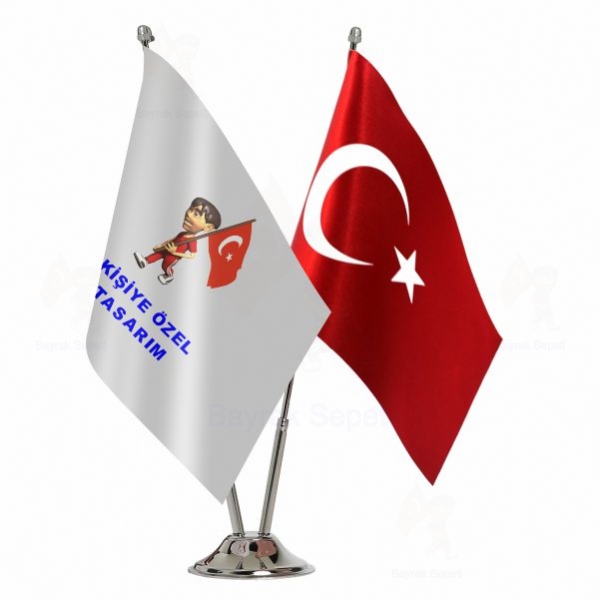 Taksim Bayrak 2 Li Masa Bayraklar