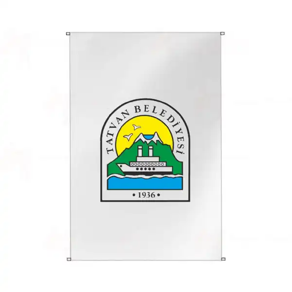 Tatvan Belediyesi Bina Cephesi Bayraklar
