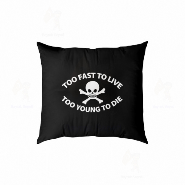 Too Fast To Live Too Young To Die 1972 Tapestry Baskl Yastk